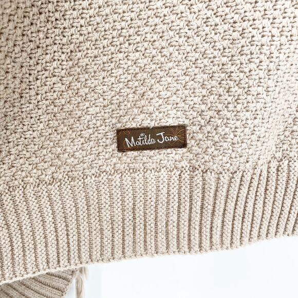 Matilda‎ Jane Mind’s Eye Cable Knit Tassel Sweater Vest in Tan Size Small - Picture 8 of 9